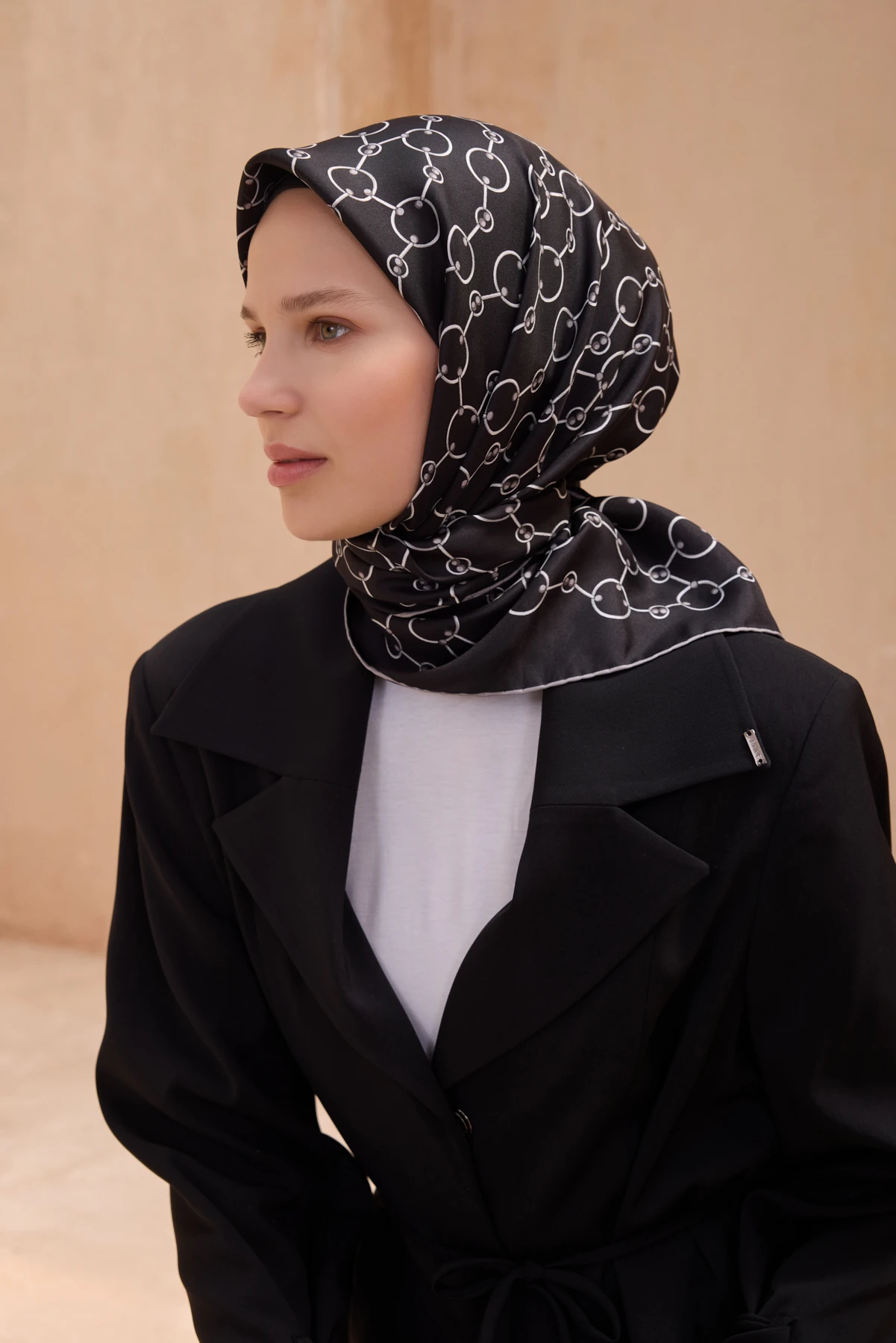 01 Belli Twill İpek Eşarp 4109D