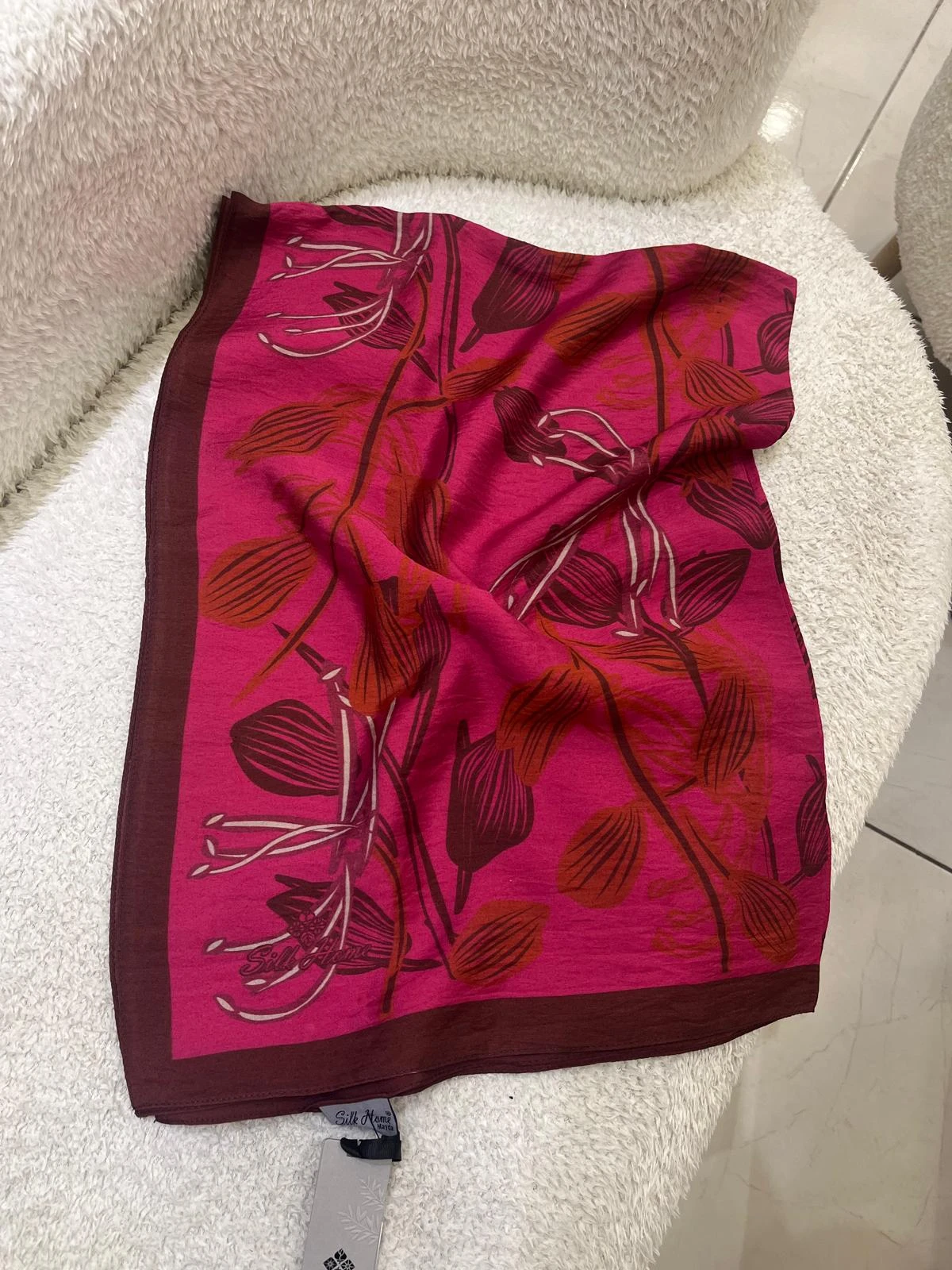 01 Silk Home Su Lalesi Mayda Şal