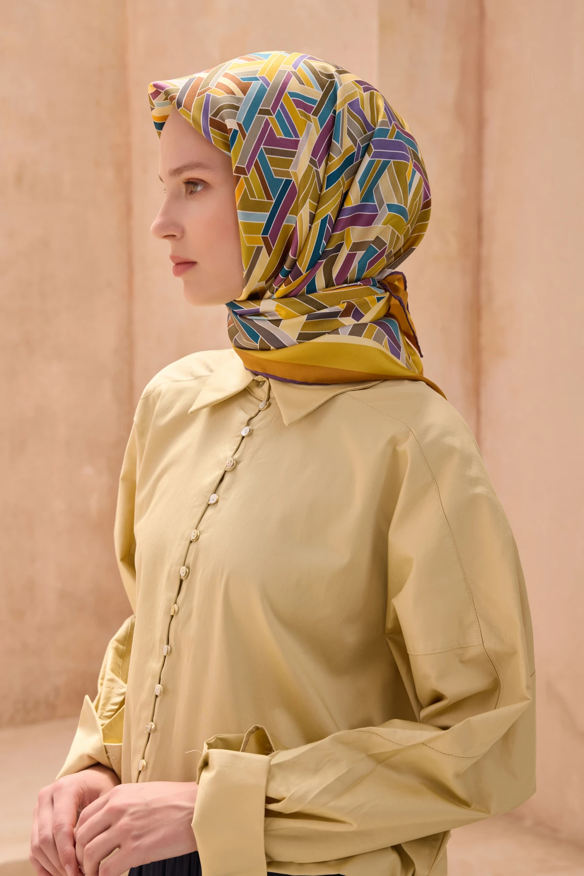 03 Belli Twill İpek Eşarp 4119D