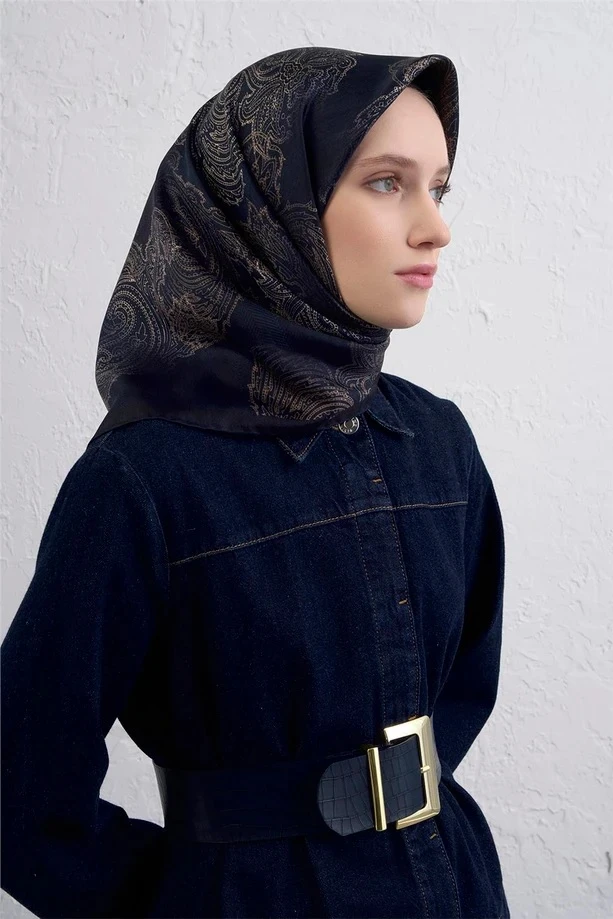 05 Armine Twill İpek Eşarp 9428D