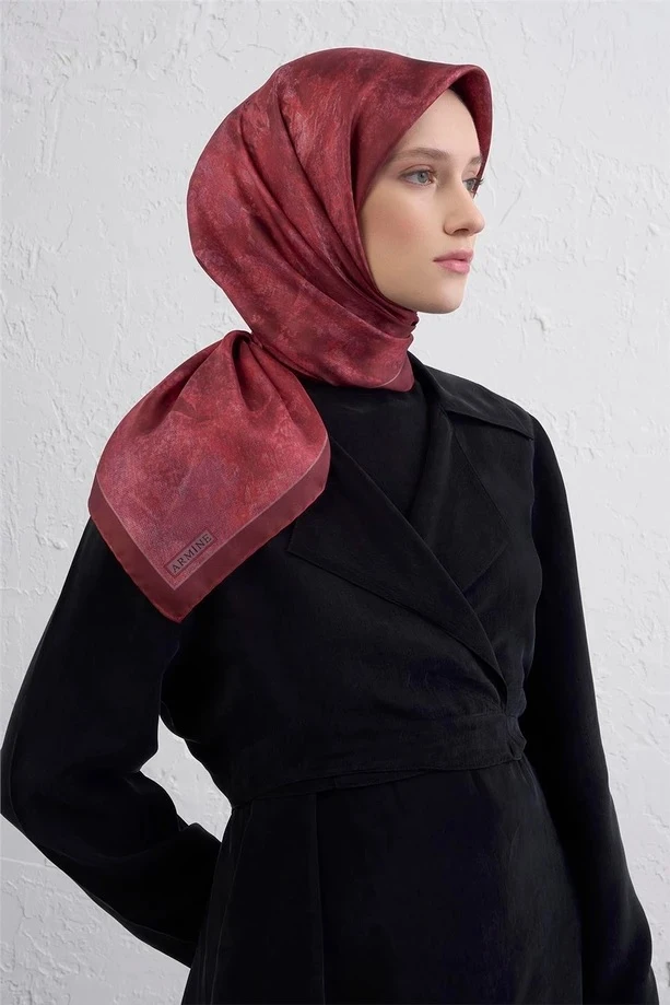 05 Armine Twill İpek Eşarp 9433D