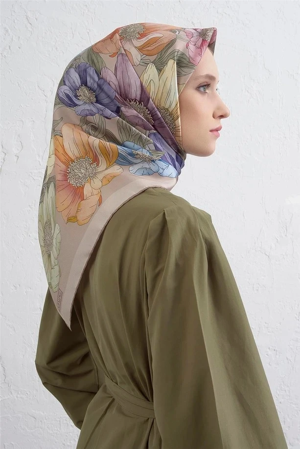 07 Armine Twill İpek Eşarp 9403D