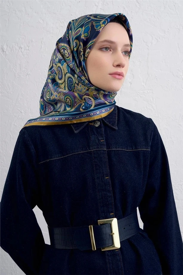 08 Armine Twill İpek Eşarp 9421D