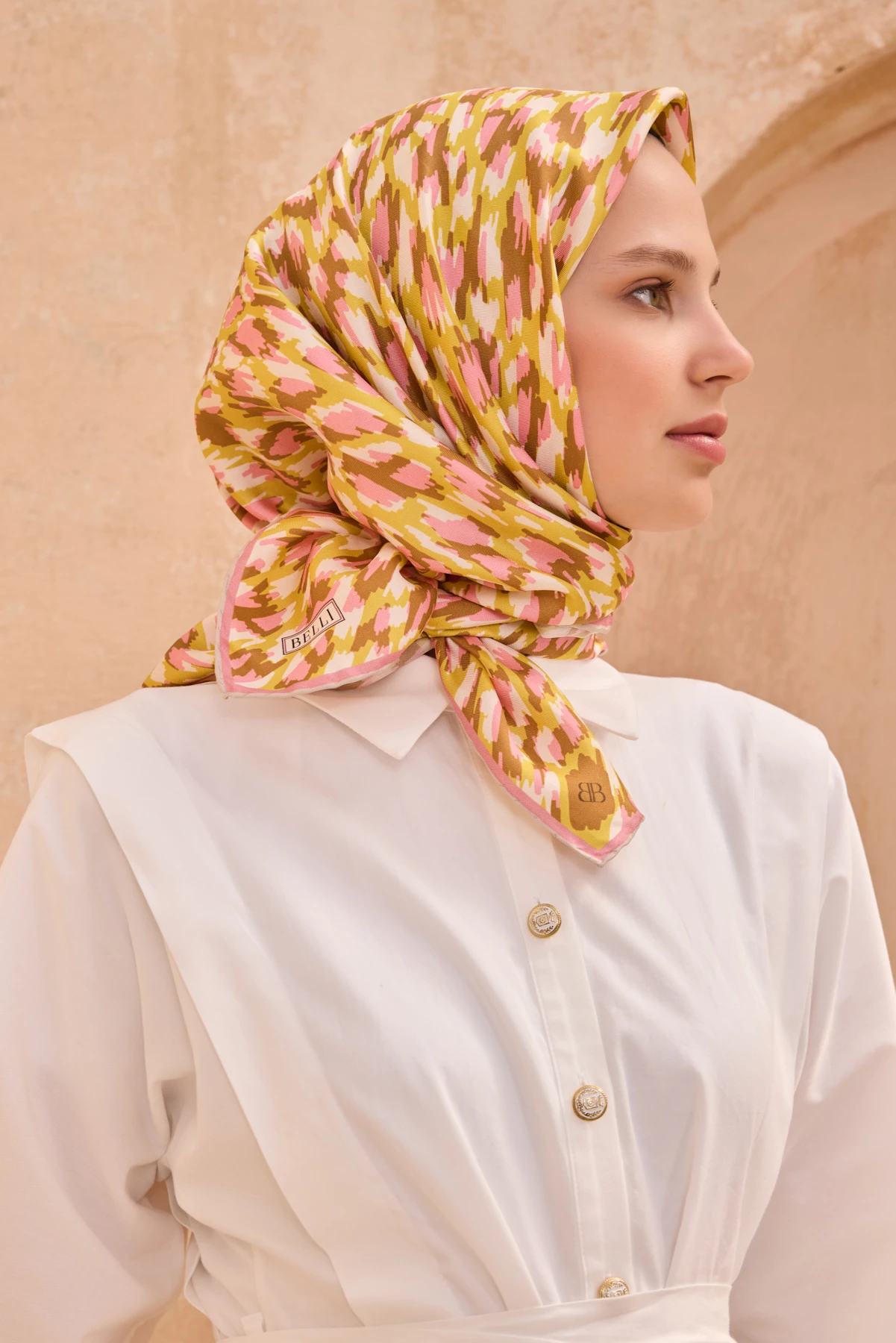 34 Belli Twill İpek Eşarp 4103D