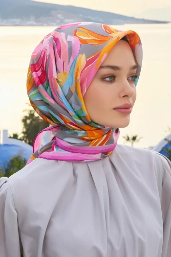 34 Belli Twill İpek Eşarp 4107D