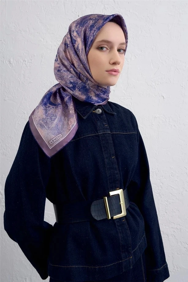 37 Armine Twill İpek Eşarp 9433D