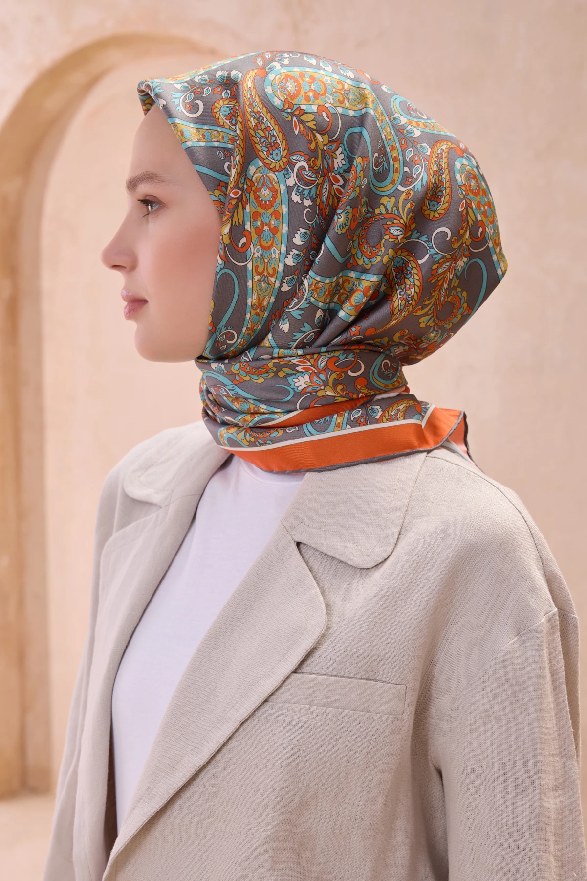 39 Belli Twill İpek Eşarp 4101D