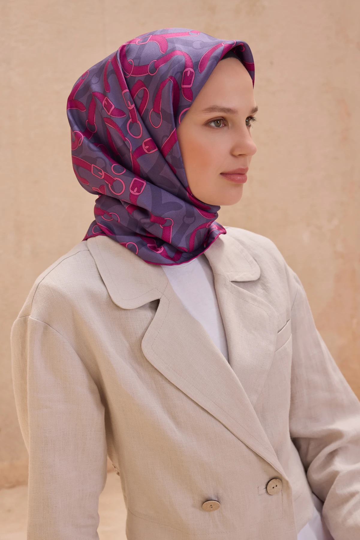 54 Belli Twill İpek Eşarp 4125D