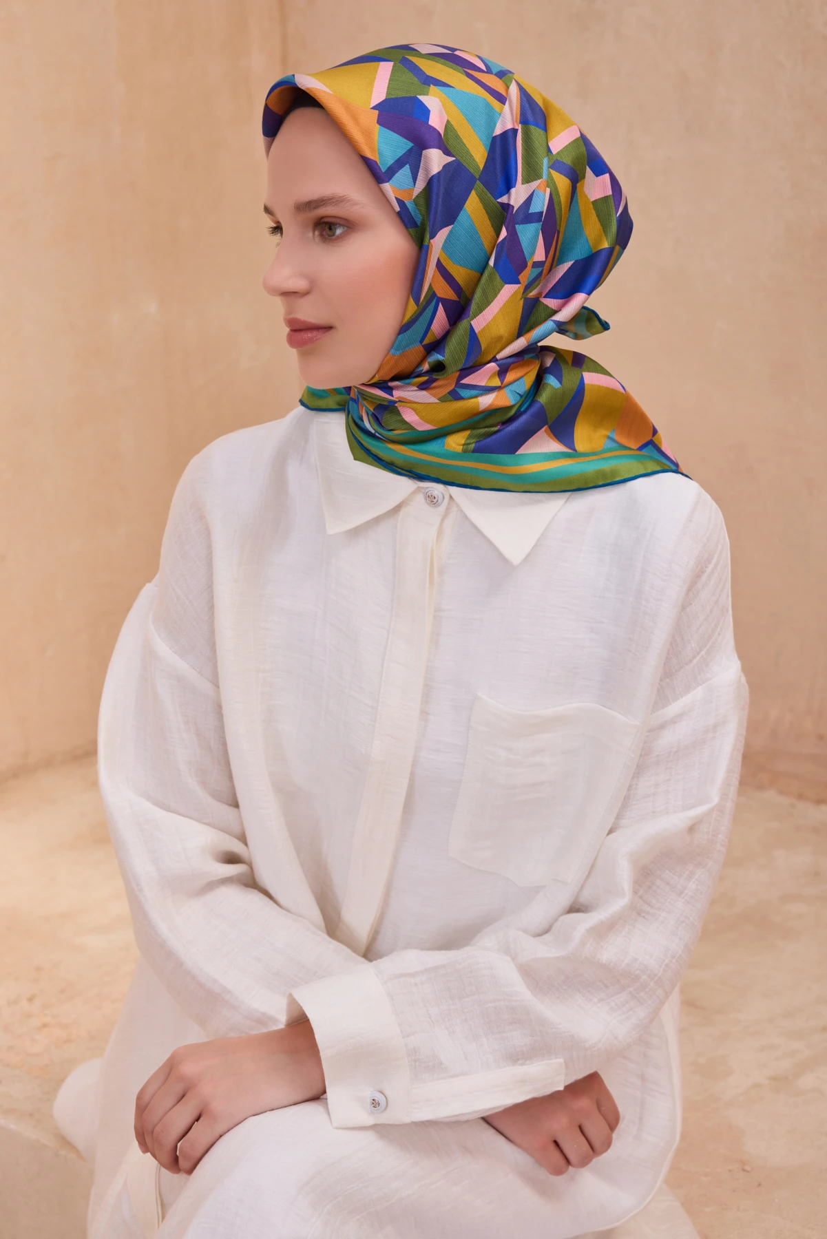 56 Belli Twill İpek Eşarp 4106D