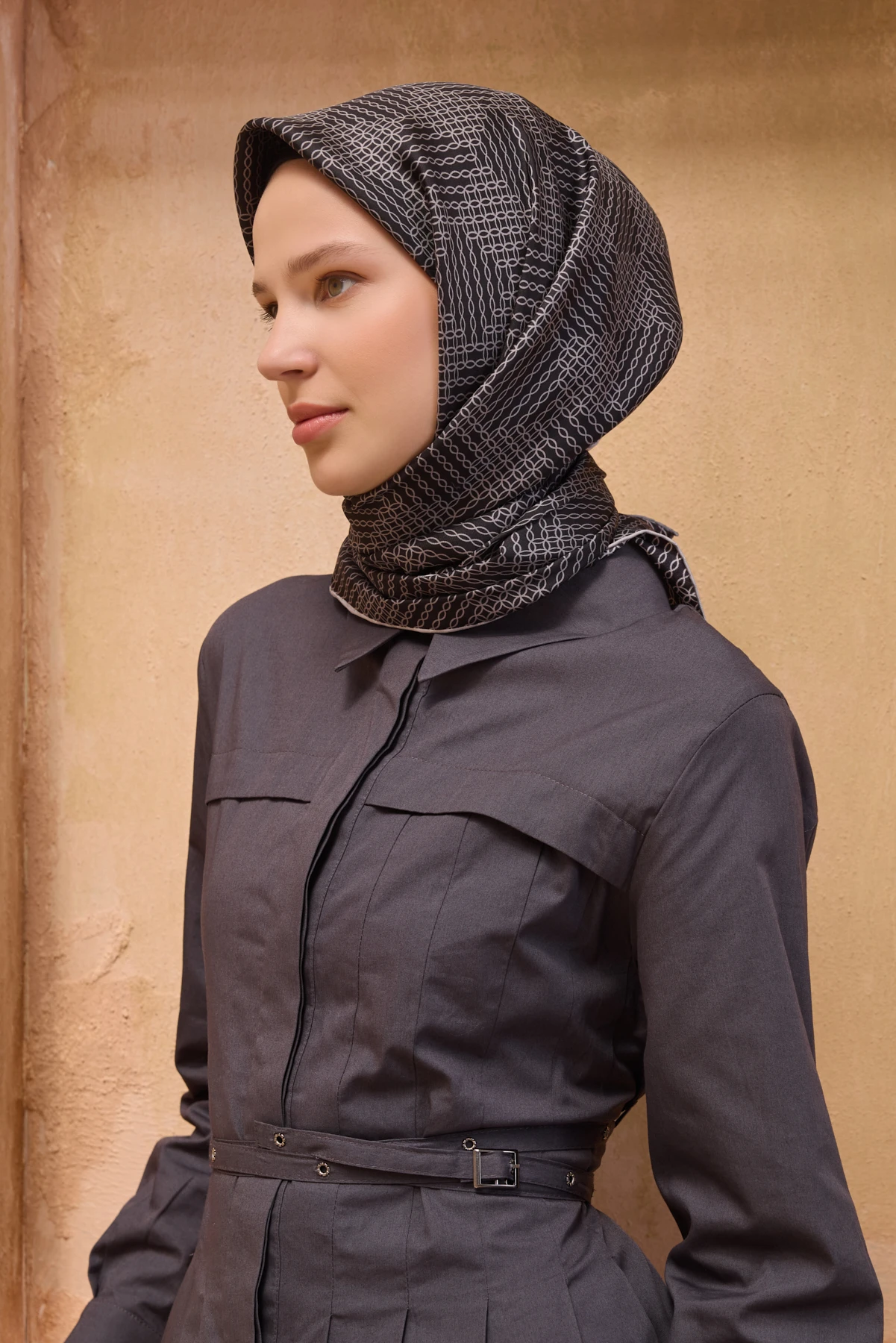 59 Belli Twill İpek Eşarp 4104D