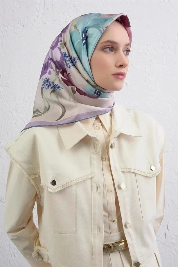 6 Armine Sura İpek Eşarp 9414D