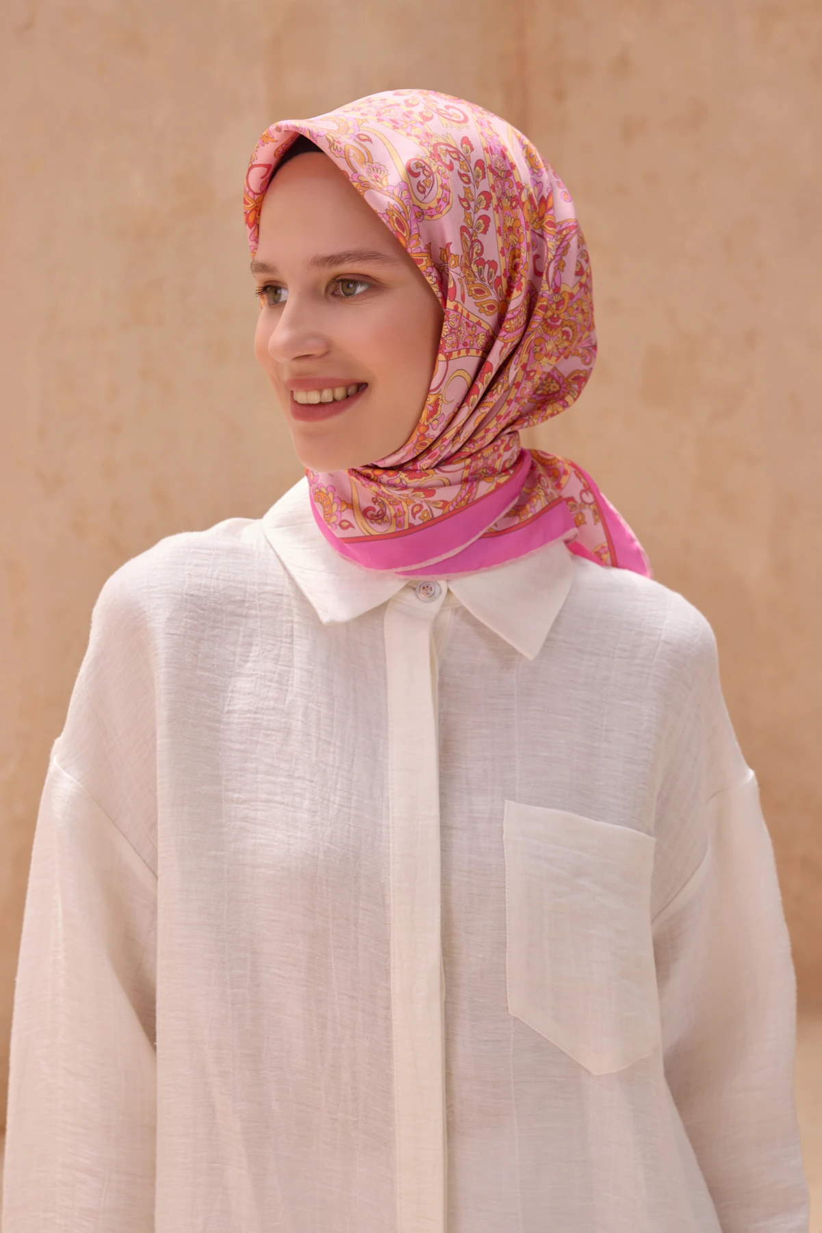 80 Belli Twill İpek Eşarp 4101D