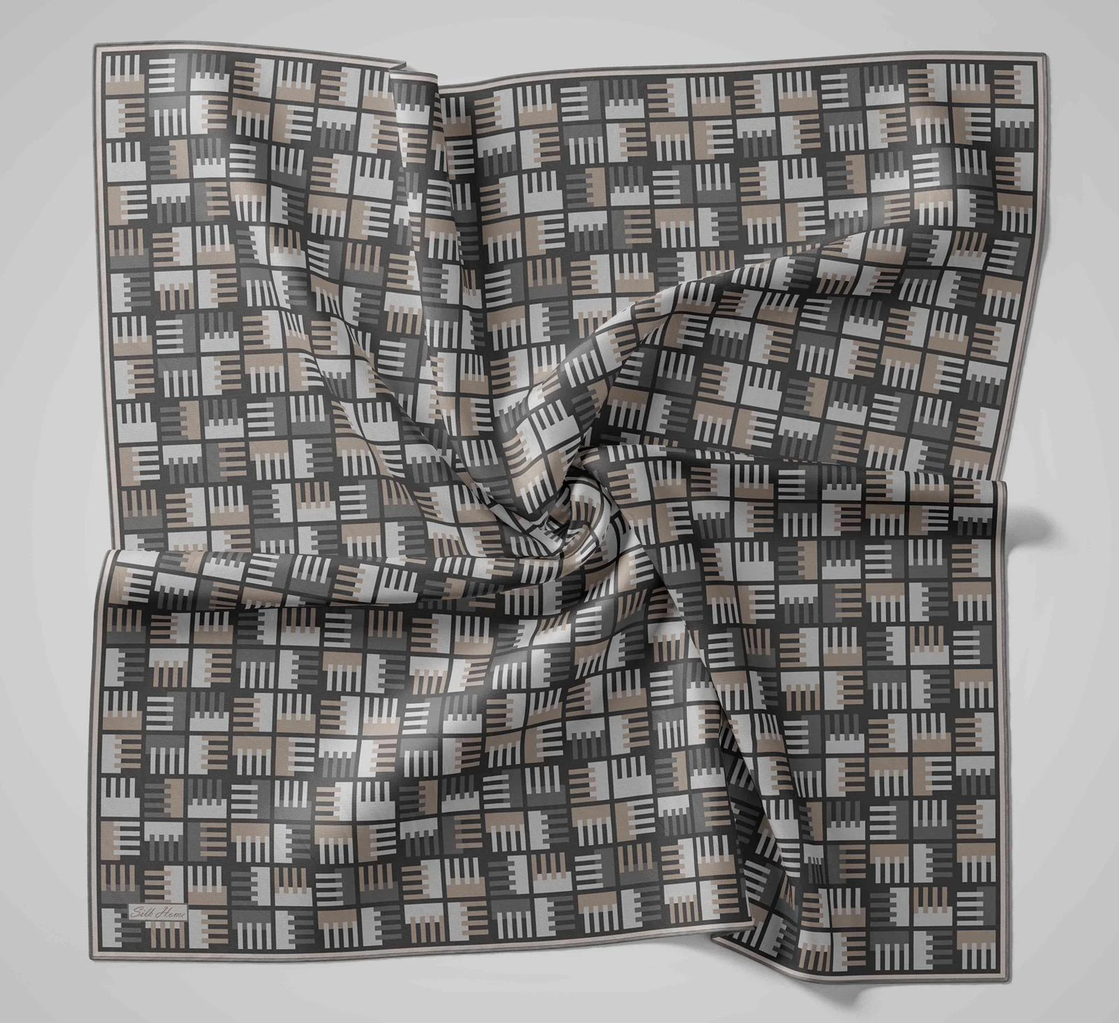 Antrasit Silk Home Yaz Esintisi Eşarp