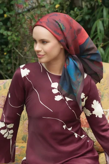 BORDO Ed Scarf Rosa Modal Eşarp
