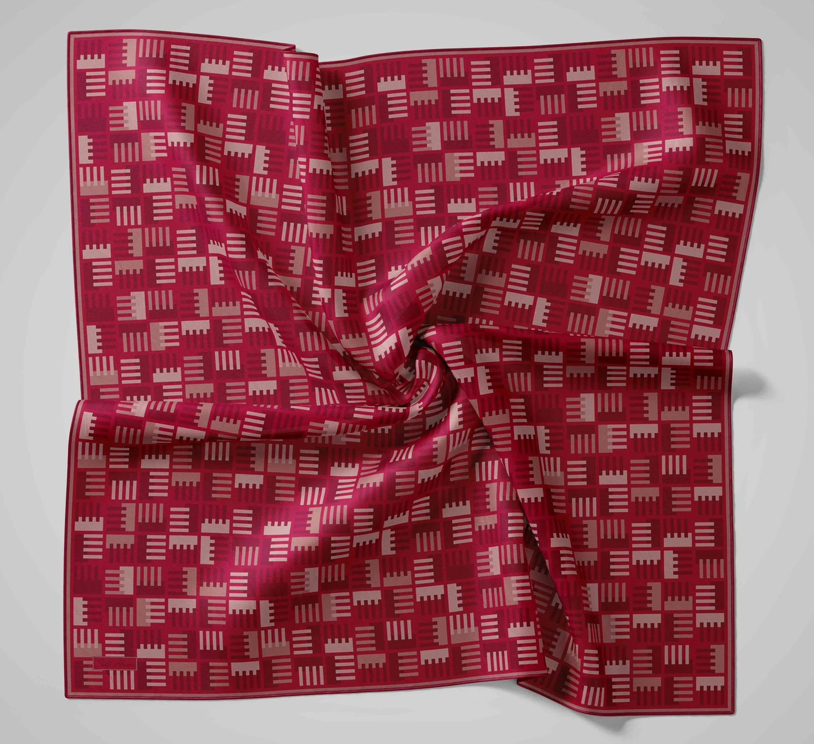 BORDO Silk Home Yaz Esintisi Eşarp