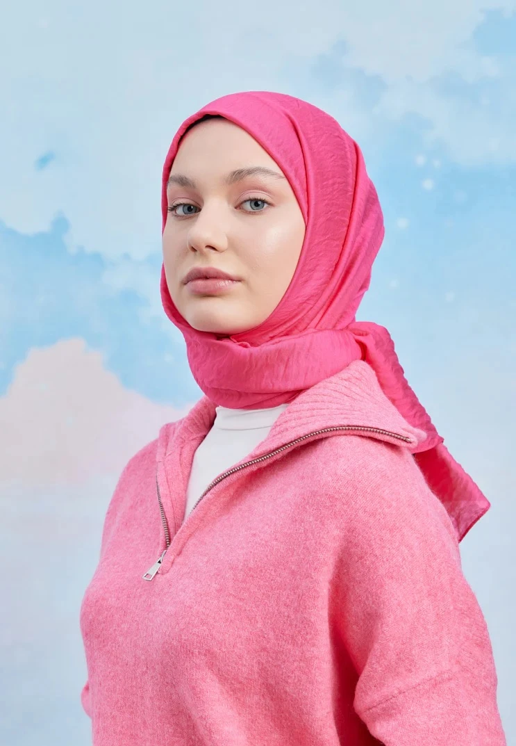 Fuşya Emproyal Tensel Karla Şal