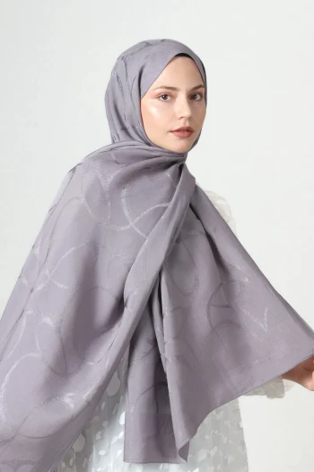 GRİ Harem Scarf Noura Diamond Hüma Şal