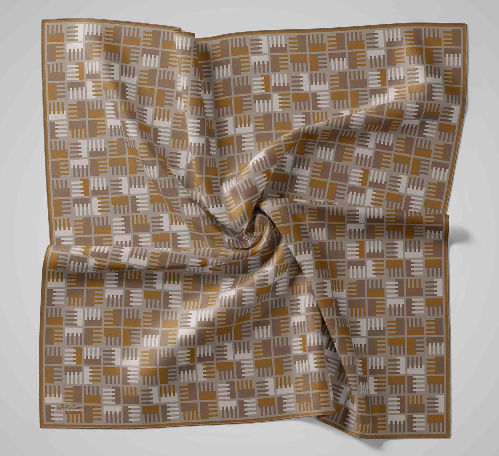 Kahve Silk Home Yaz Esintisi Eşarp