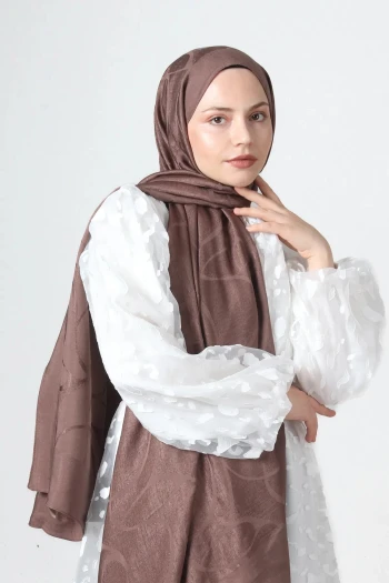 Koyu Vizon Harem Scarf Noura Diamond Hüma Şal