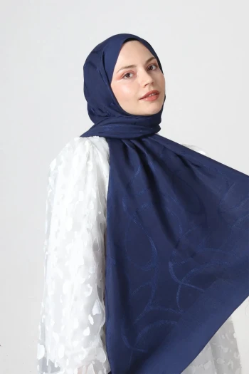 LACİVERT Harem Scarf Noura Diamond Hüma Şal