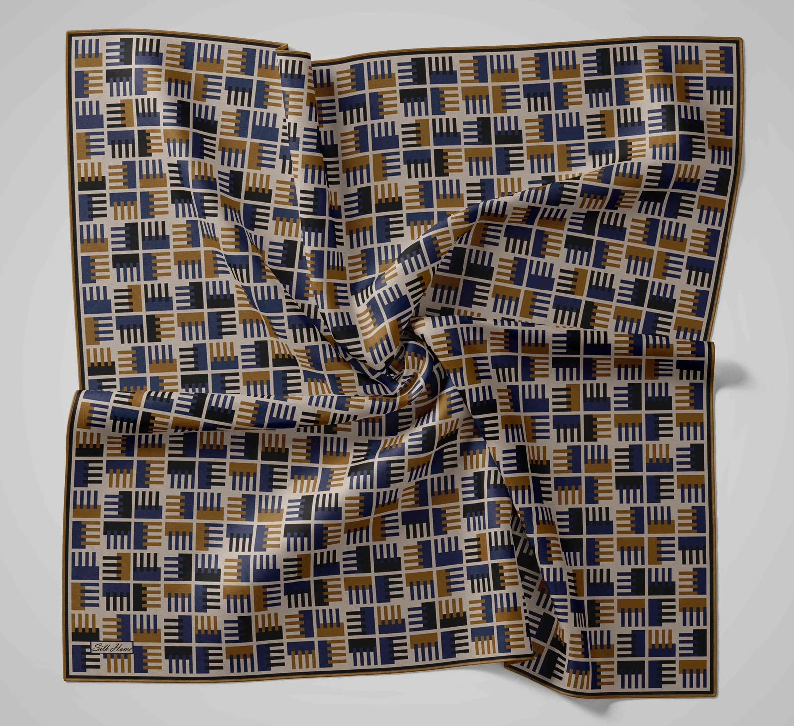 LACİVERT Silk Home Yaz Esintisi Eşarp