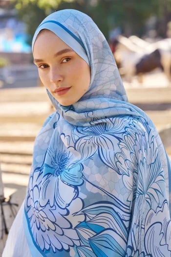 Mavi Ed Scarf Inspired Velarose Desen Şal
