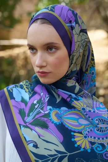 Mor Ed Scarf Inspired Fierra Desen Şal