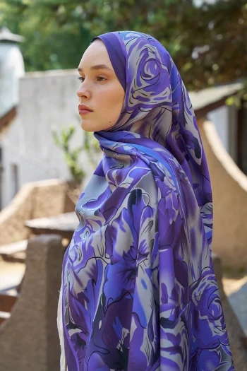 Mor Ed Scarf Inspired Limerence Desen Şal