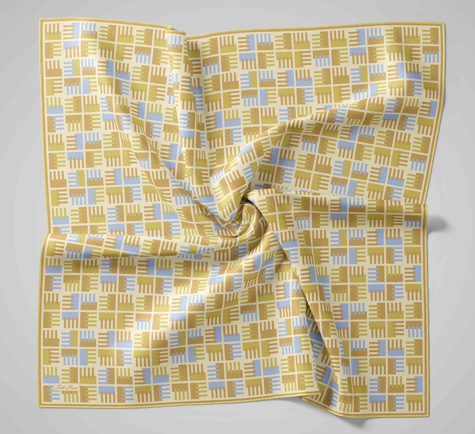 Sarı Silk Home Yaz Esintisi Eşarp