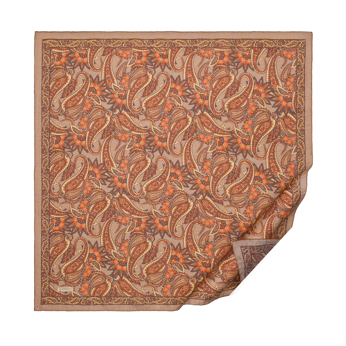 Terracotta İpekevi Tensel Empirme Eşarp 2223