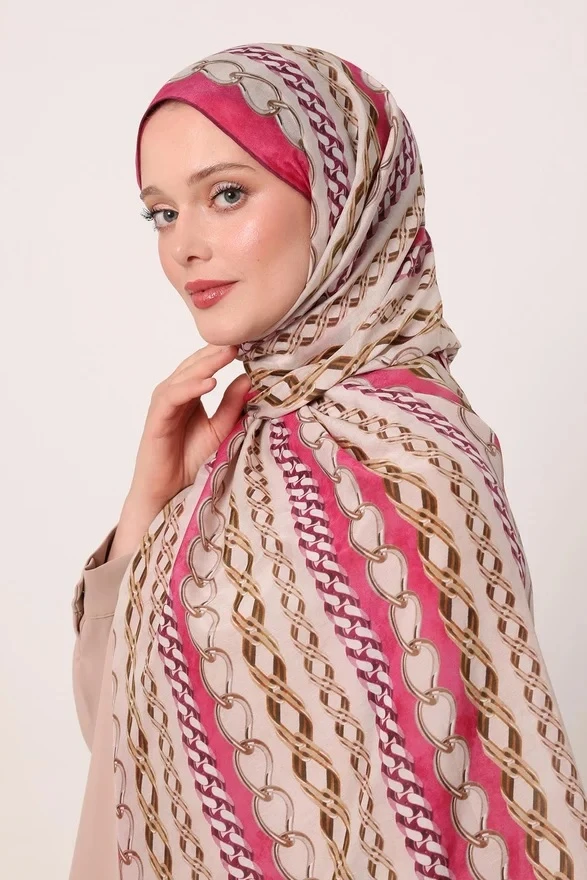 Fuşya luvenSara Silk Elite Şal