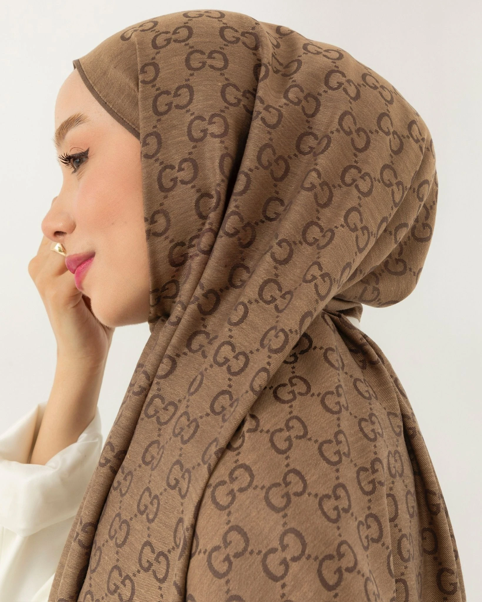 Kahve Çekirdeği Gucci Kaşmir Şal