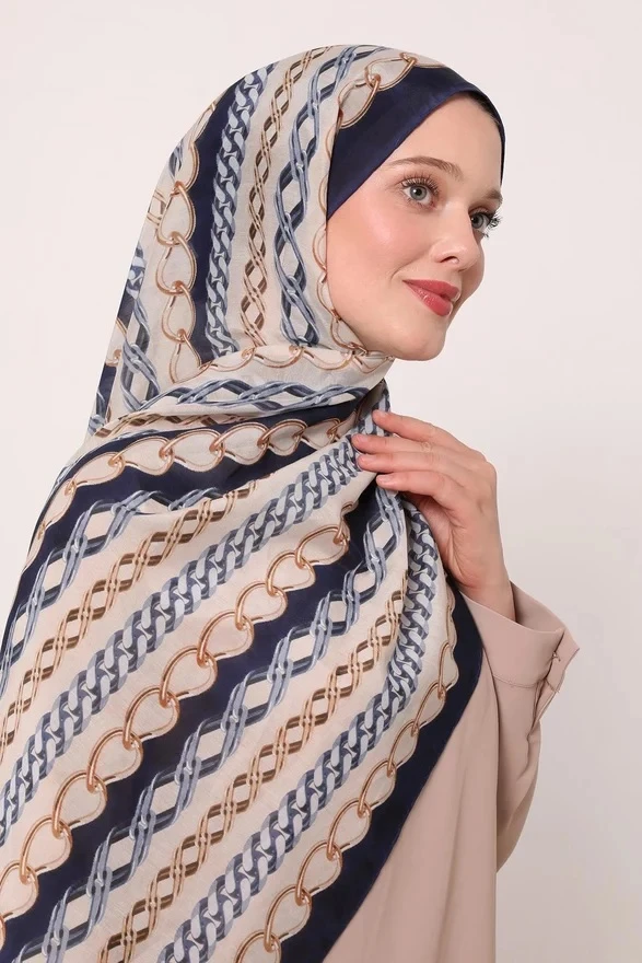 LACİVERT luvenSara Silk Elite Şal