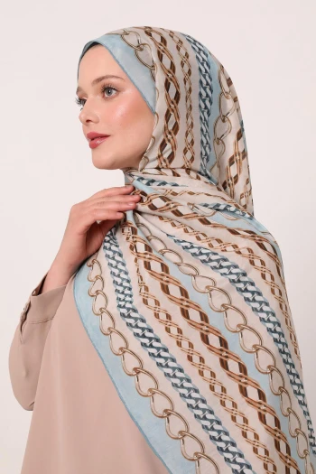 Mavi luvenSara Silk Elite Şal