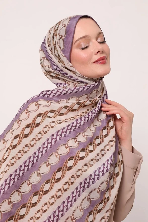 Mor luvenSara Silk Elite Şal