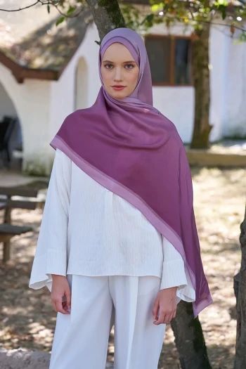 Pembe ED Scarf Inspired Degrade Desen Şal
