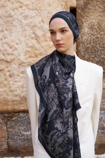 SİYAH ED Scarf Sunrise Bahar Desen Şal