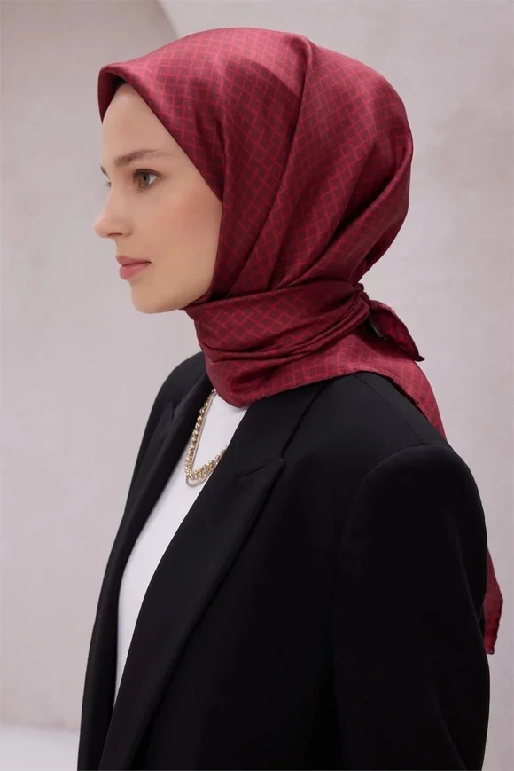 01 Belli Twill İpek Eşarp 4203D