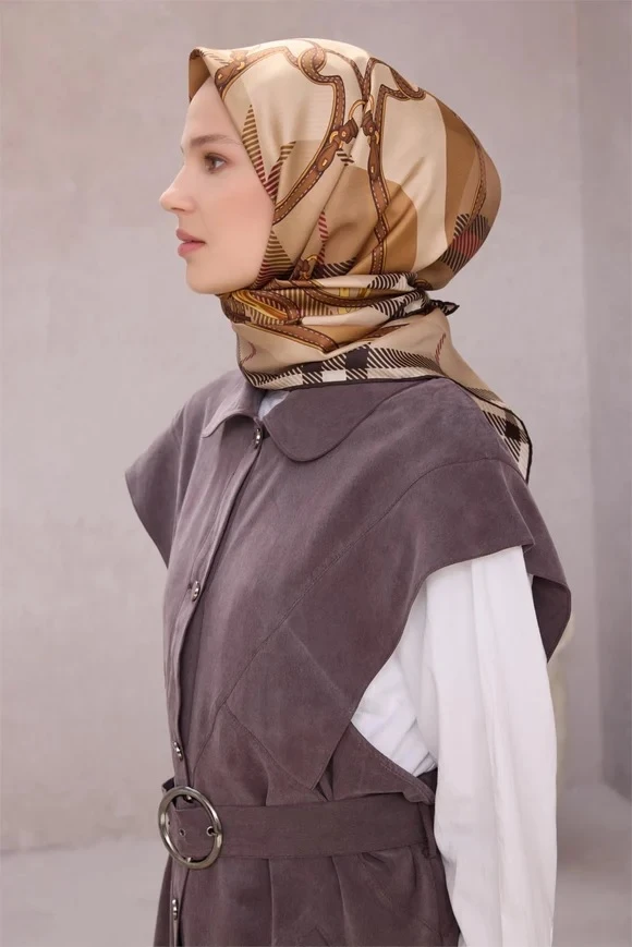 01 Belli Twill İpek Eşarp 4206D