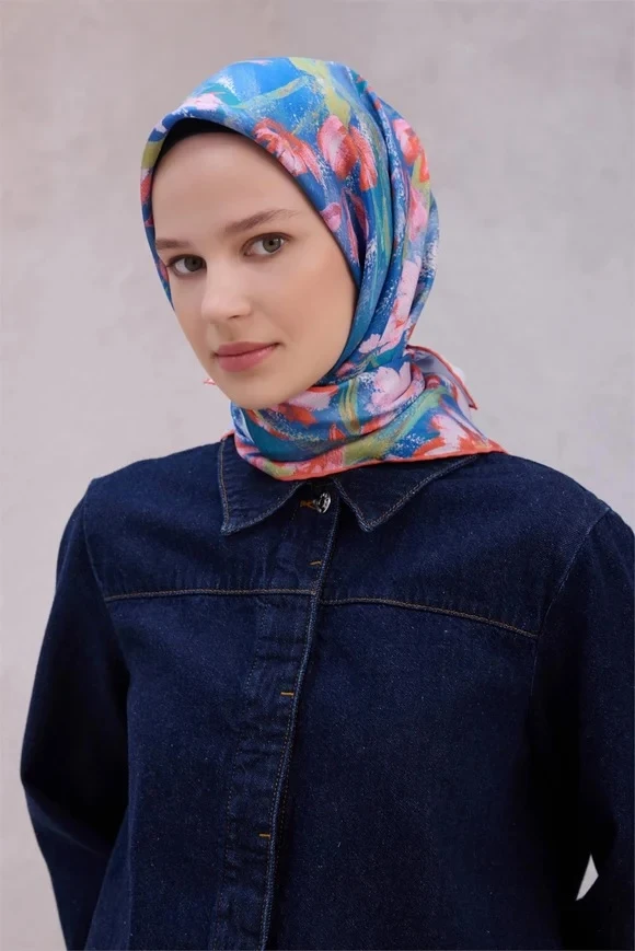 01 Belli Twill İpek Eşarp 4217D