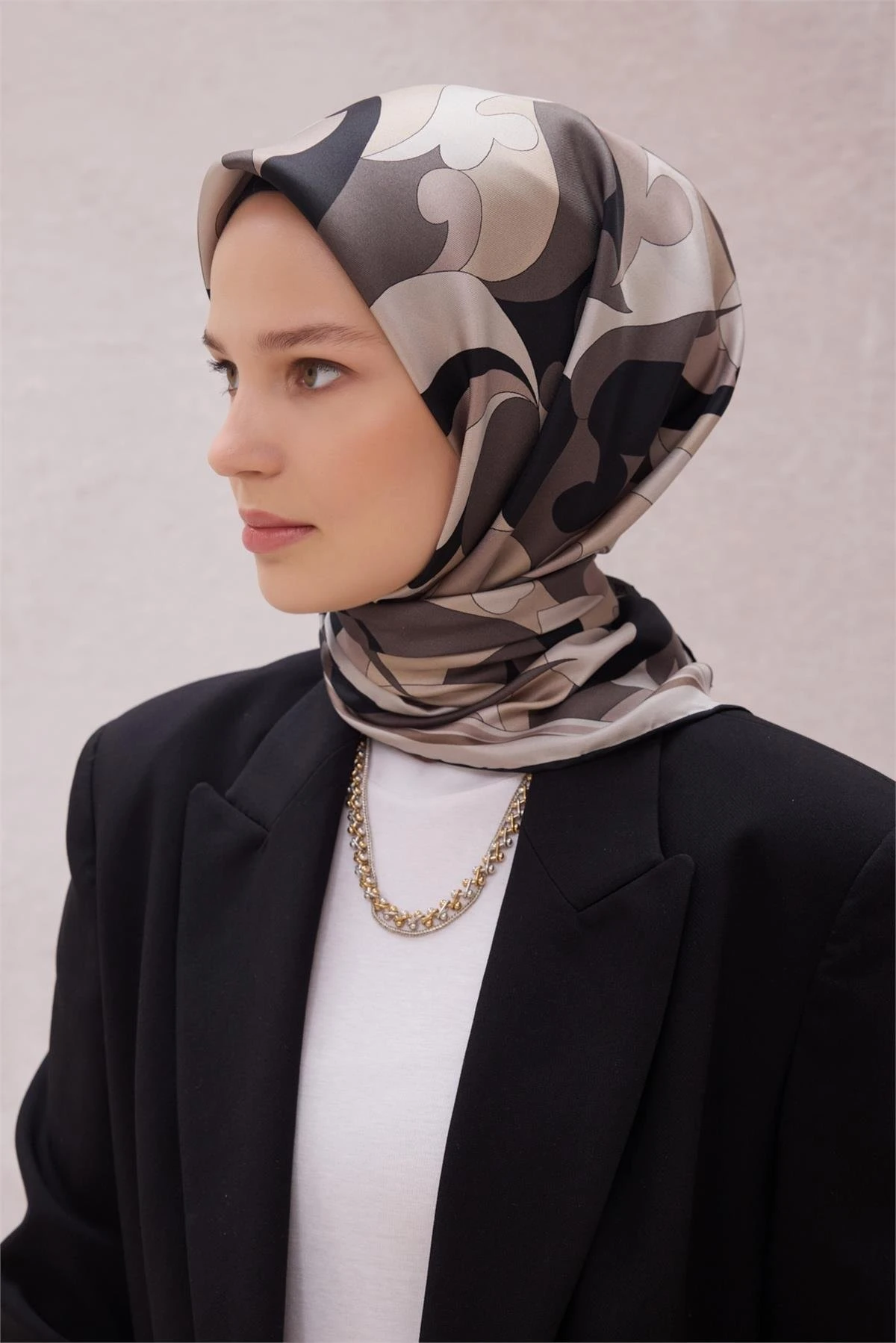 12 Belli Twill İpek Eşarp 4213D