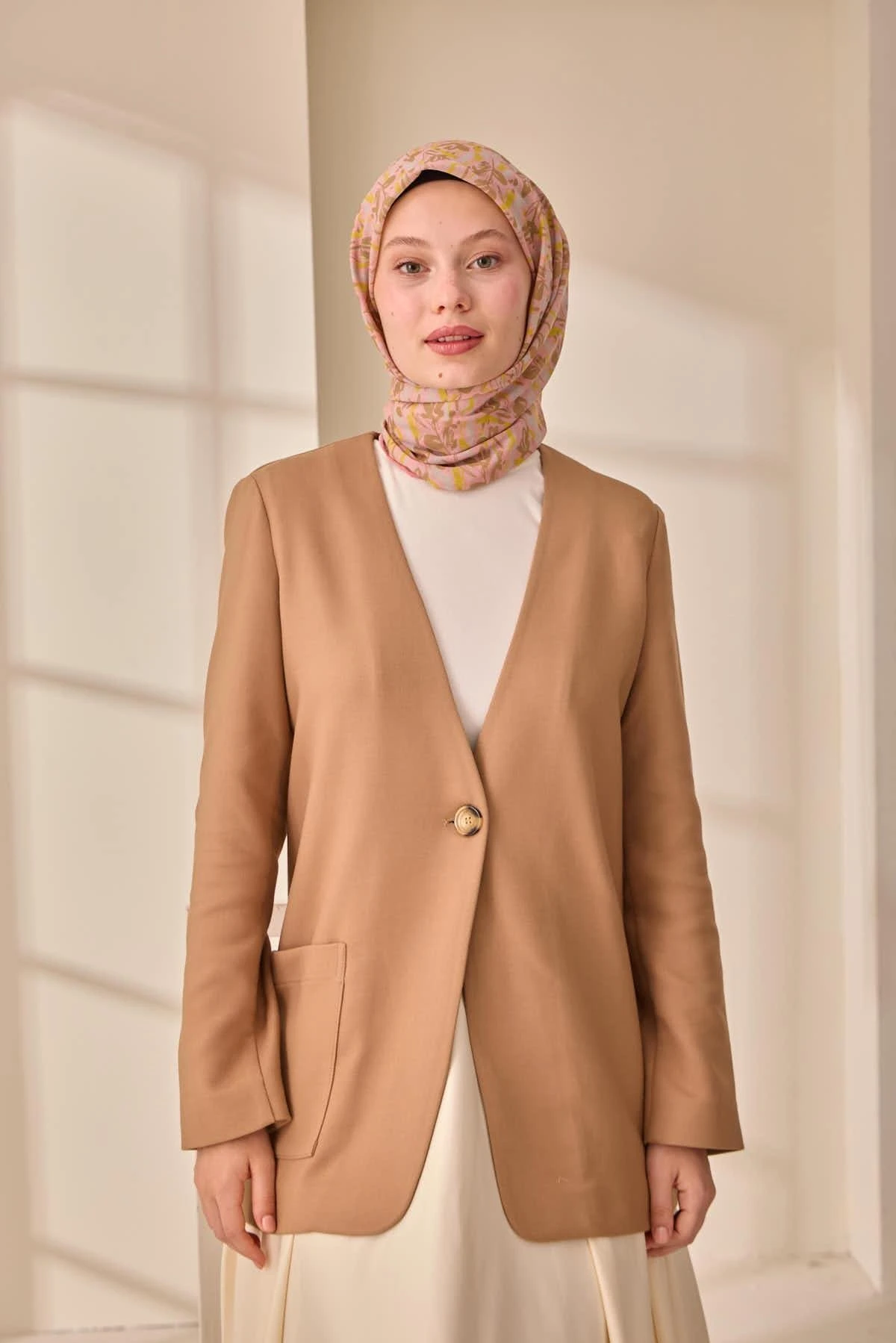 25 Silk Home Soft Fırça Desen Eşarp