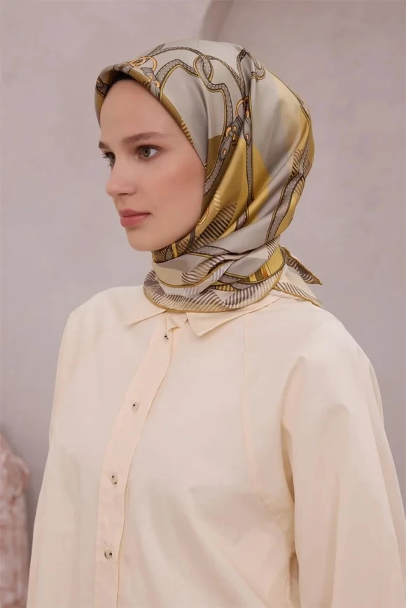 34 Belli Twill İpek Eşarp 4206D