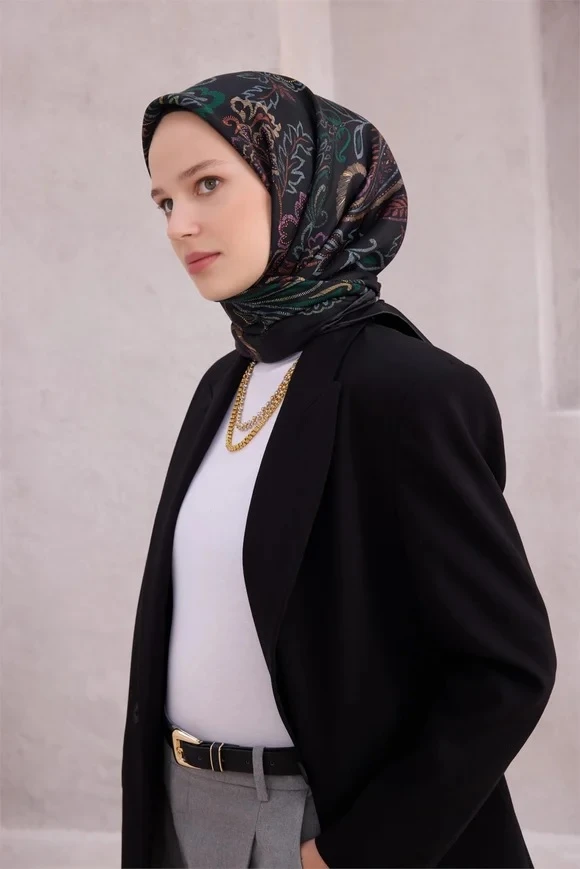 34 Belli Twill İpek Eşarp 4207D