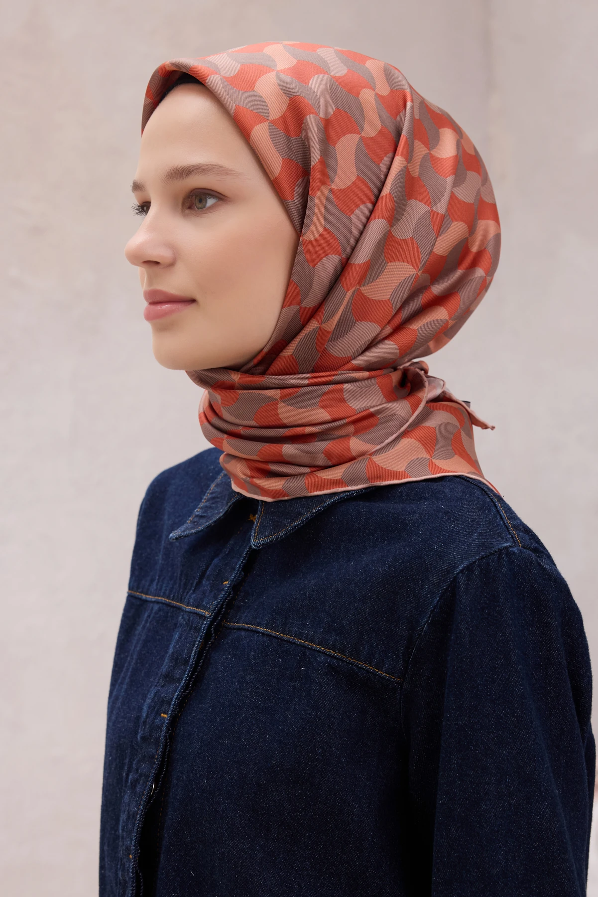 34 Belli Twill İpek Eşarp 4211D