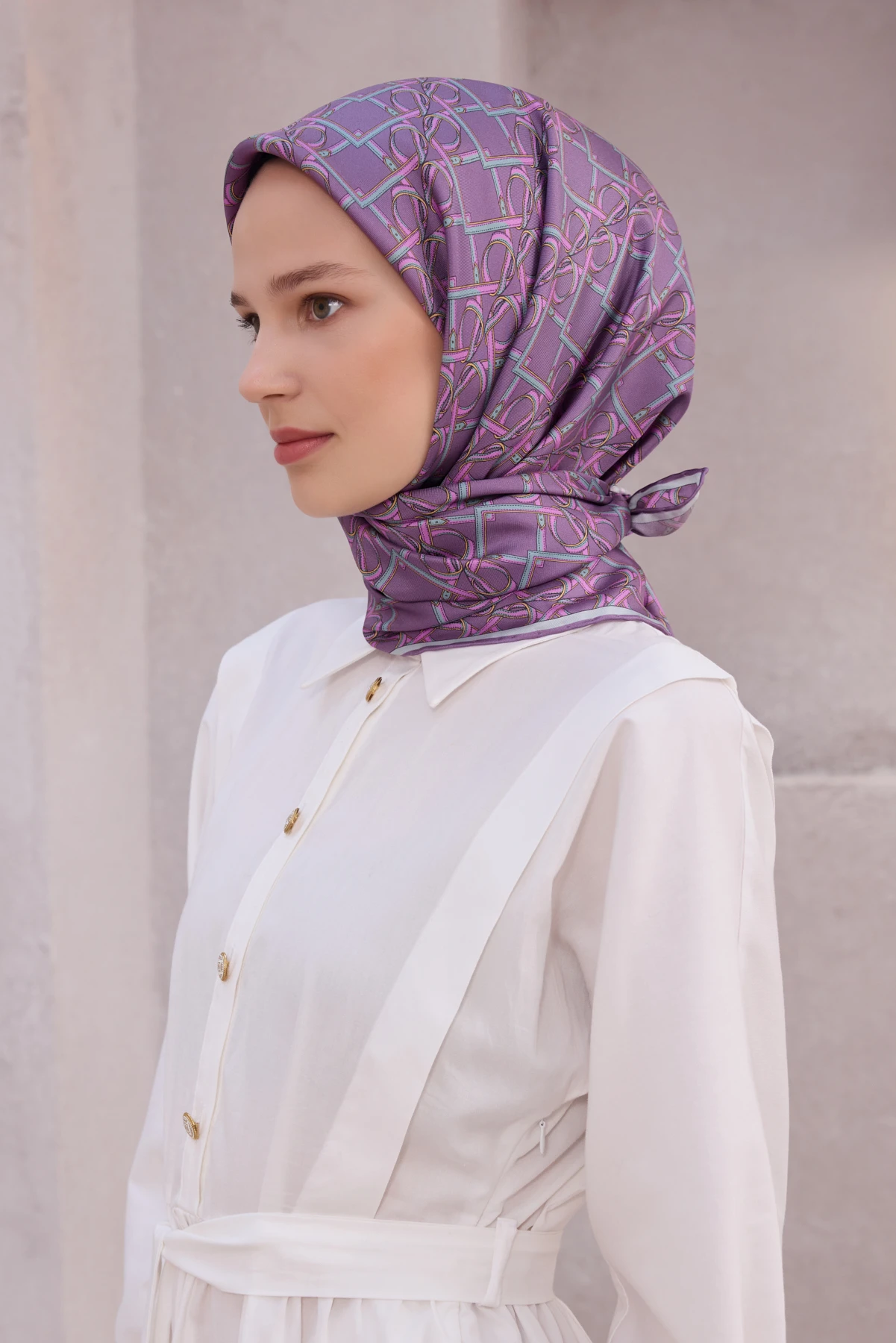 34 Belli Twill İpek Eşarp 4214D