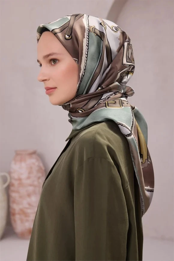 50 Belli Twill İpek Eşarp 4205D