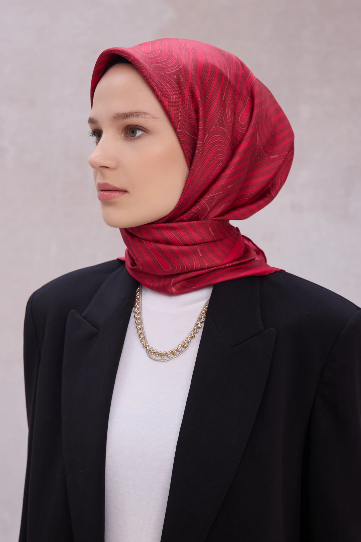 50 Belli Twill İpek Eşarp 4209D