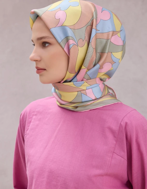50 Belli Twill İpek Eşarp 4213D