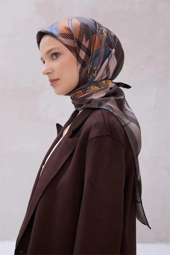 51 Belli Twill İpek Eşarp 4206D